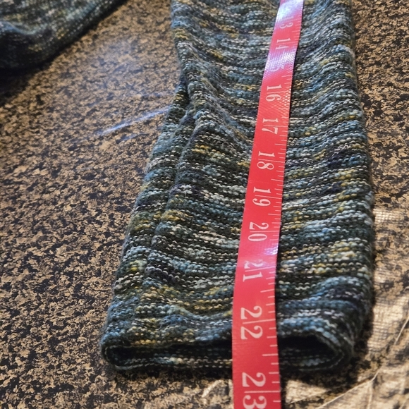 J Jill Womens M Cardigan Sweater Green Textured Knit Boho Lagenlook Marled Long - Picture 7 of 10